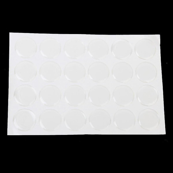 200 stk. 1 tommer 3D Runde Flaskehætteklistermærker Krystalklar Epoxy Klæbende Cirkler Kuppelklistermærker Punkter Til Smykkefremstilling Vedhæng Scrapbooking Pynt