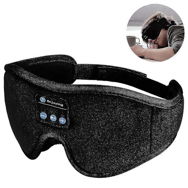 Univaihe Bluetooth -langattomat musiikki 3d -silmänaamiot, säädettävät uninaamiokuulokkeet