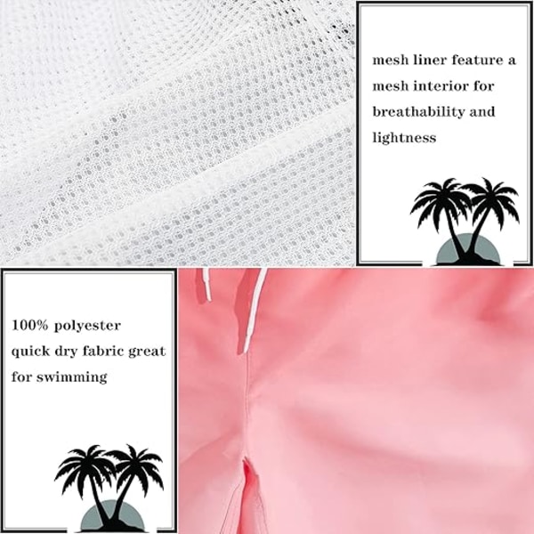 Miesten uimahousut Uimahousut Pikakuivavat Liukuvärirantahuousut Vesihousut Loma-ajan urheiluvaatteet taskuilla S Pink