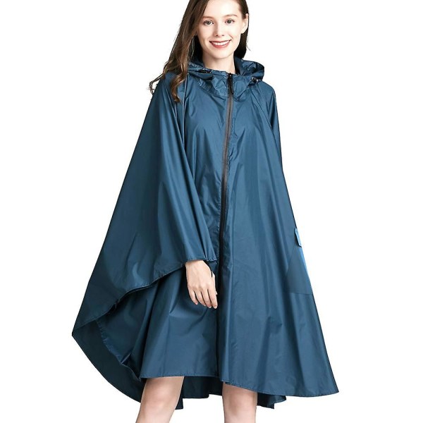 Lightweight Waterproof Rain Poncho Reusable Ripstop Breathable Raincoat With Hood For Outdoor Activi