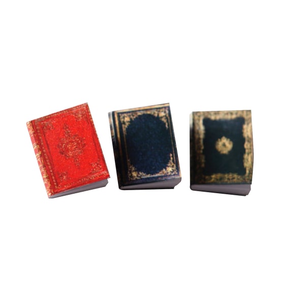 3 stk. Miniaturebøger Multi-use Håndlavede Papir Miniaturebøger Display Til Hjemmet A