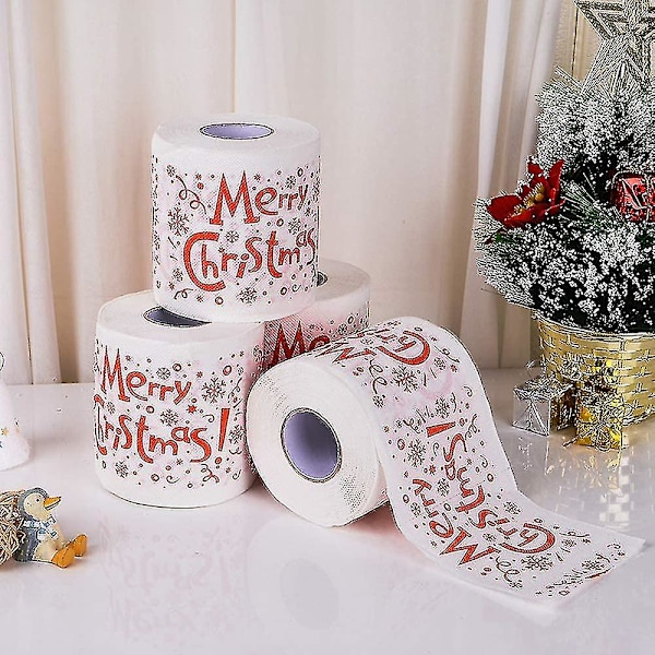 Jultoalettpapper, toalettpapper med jultema, toalettpapper för badrummet, toalettpapper med roliga motiv, toalettpapper med julbrev för jul