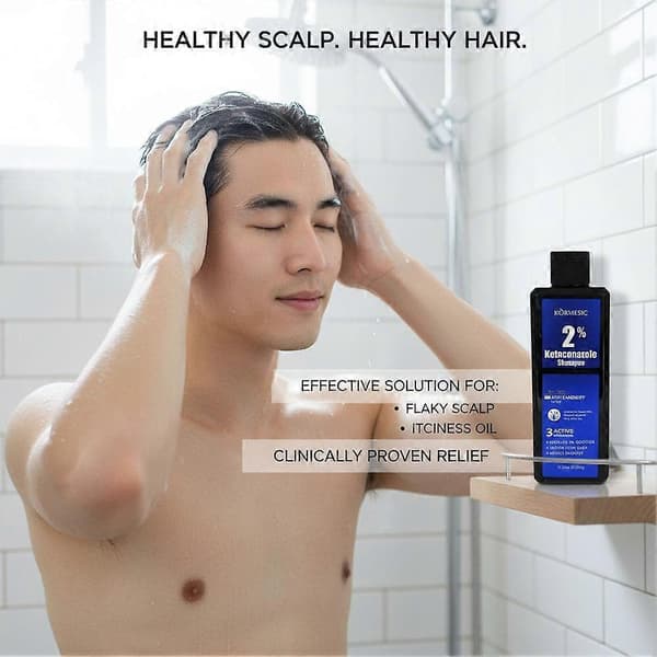 KORMESIC 2% Ketoconazol Shampoo Mod Skæl Hårpleje Hårbehandling blue 1pcs