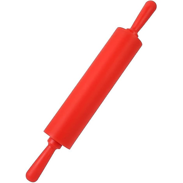 Silicone Rolling Pin - Restaurant Homemade Bread Cookie Dough Rolling Tool Home Kitchen Diy Tool For Pizza Pie Crust Egg Tarts Or Biscuits(orange)