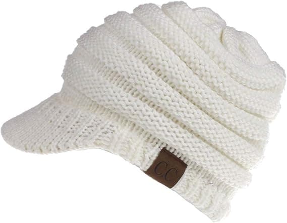 Vinter varm hestehale strikket hue white