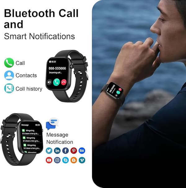 Smartwatch, 1,90\" HD Smartwatches til Mænd og Kvinder
