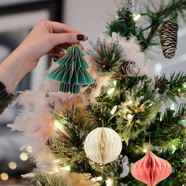 Hængende vedhæng Iøjnefaldende fint håndværk Fotorekvisitter Juletræ Larm dekorativt ornament til gaver Pink