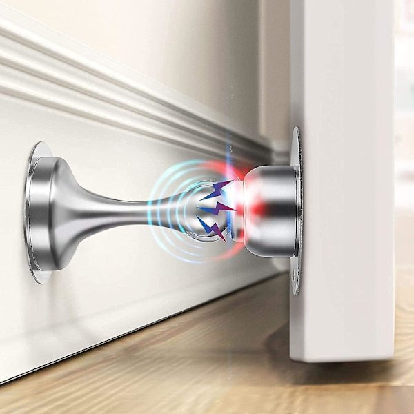 Magnetisk dørstopper - Udendørs/indendørs dørholder med metal krom finish
