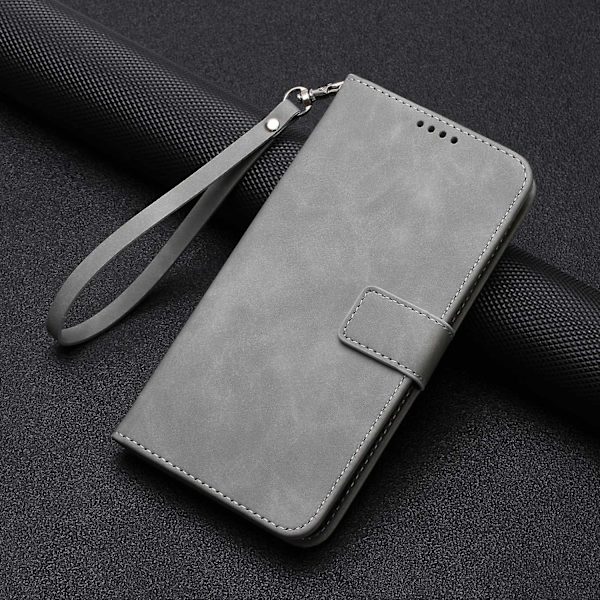 For Samsung Galaxy S23 Ultra Slim Fit Telefondeksel Magnetisk Lukkestativ Mobiltelefon Flip Lommebokdeksel Grey Samsung Galaxy S23 Ultra