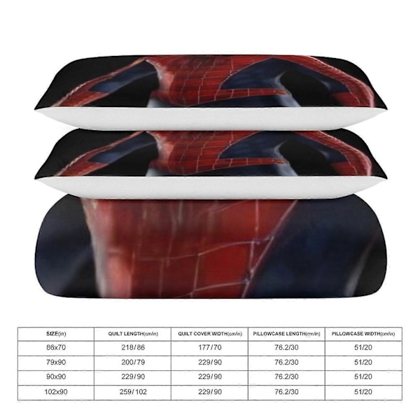 v739 Spider Man Crawl 3-delt sengesett for enkeltseng io739 135x200cm 53x78in