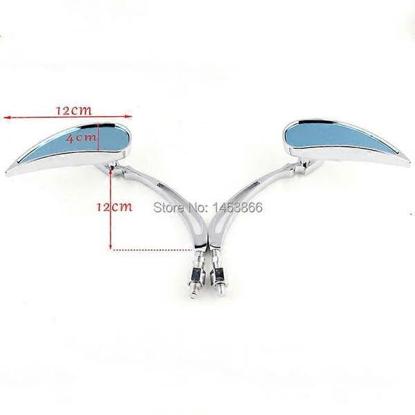 KROM DRÅPFORMADE BACKSPEGLAR PASSAR HONDA REBEL 250 SHADOW 600 750 VTX VT