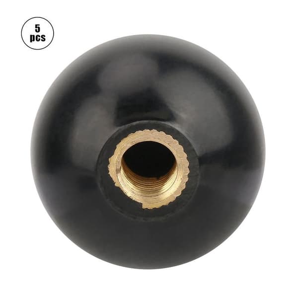 5 Pcs Round Bakelite Knobs with Built-in Copper Screw
