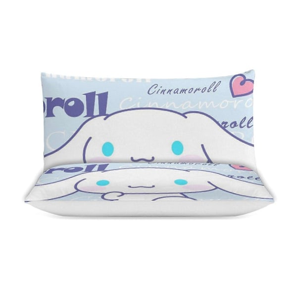 v47 Cinnamoroll 3-delt enkeltsengesett - Inkluderer 1 enkeltdyne og 2 putetrekk - Falmebestandig mikrofiber - Cinnamoroll io47 135x200cm 53x78in