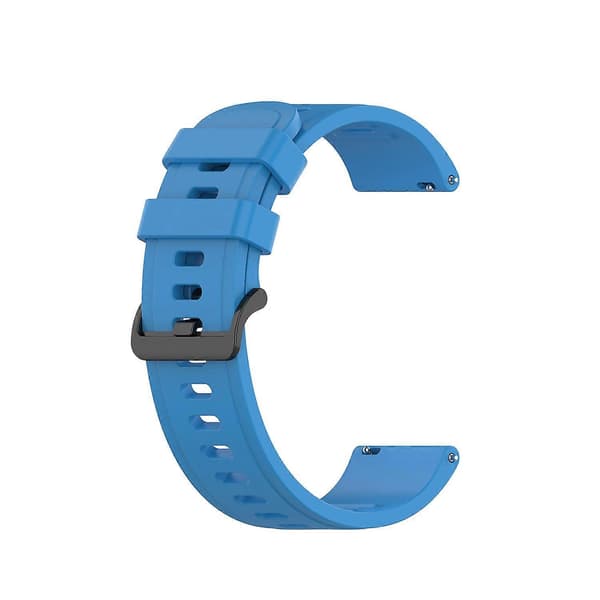 Til Garmin Forerunner 55 20 mm ensfarvet blød silikone urrem Blue