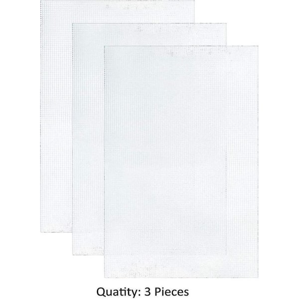 3 st stora nätplastdukar för broderi, akrylgarnhantverk, stick- och virkprojekt, 6 st (19,6 x 13 tum)