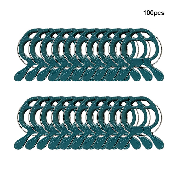 100-pack växtstöd clips för tomater, gurkor och vinväxter - Hållbara, vattentäta och justerbara - Perfekt för trädgårdsskötsel-hao Green 5cm