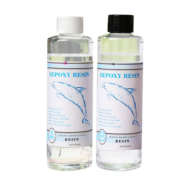 Epoxy Resin Kit Krystallklar Herde Kit Enkelt Miks DIY Fornøydenheter For Kunststøping Resin Smykkeprosjekter Nytt 100ML