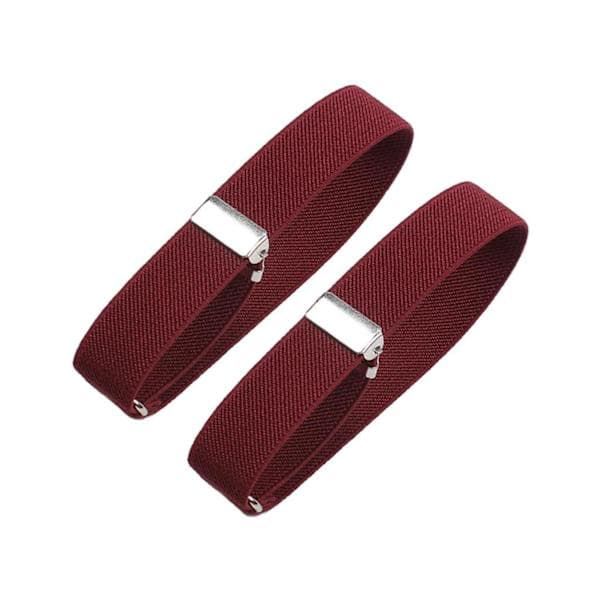 1/2/3/5 2-pack Mode Herrskjorta Ärmhållare Elastisk Röd 2x32cm 2-set Röd 2x32cm