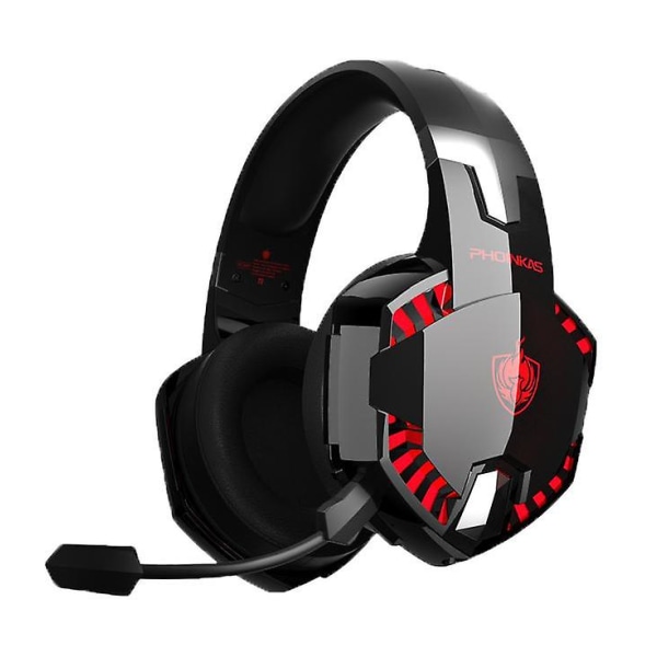 Trådlösa Bluetooth -hörlurar med mikrofon, PS4 Gaming Headset för PC, Xbox One, Ps5 Red