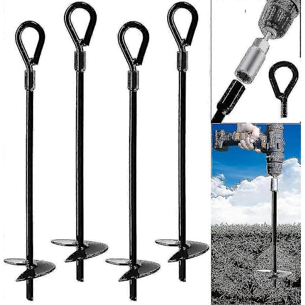 Ground Anchor, 15 Inches, Heavy Duty, Burrow Protection, Tents, Swings