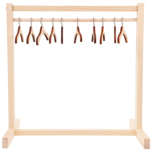 Kids Hangers Pet Clothes Rack Decoration Wooden Pet Clothing Racks Doll Garment Rack Doll Garment Hanger a 30.5X18cm