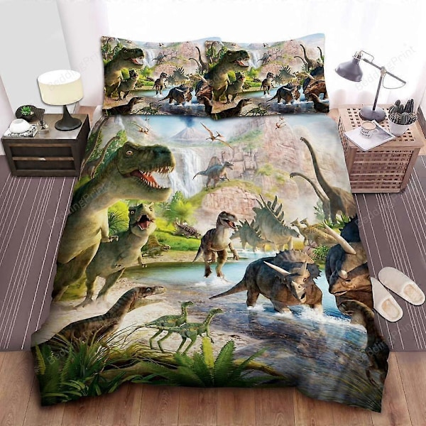 v3668 Sängkläder Dinosauriernas Värld Jurassic World Påslakanset Barn Sängöverkast Sängkläder IU3668 135x200cm 53x78in