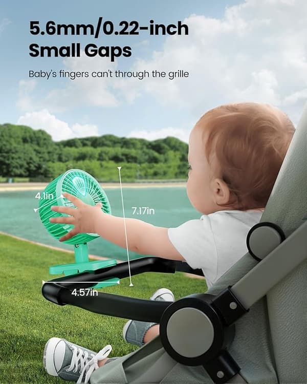 Clip-on ventilator batteridrevet