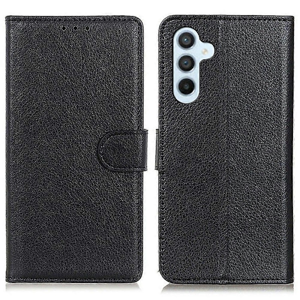 Plånboksfodral i PU-läder för Samsung Galaxy A56 5G med Litchi-struktur - Multicolor Black