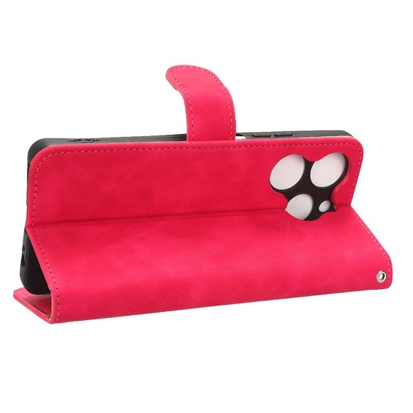 För Tecno Spark 10 Pro Skin-touch läder folio fodral plånbok stativ magnetiskt skyddande telefonfodral Pink Transsion Tecno Spark 10 Pro