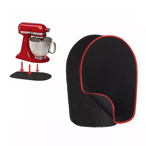 Kitchenaid Mixer Mover Artisan Stand Mixer Mixer Anti- blender pad, gummidyna för 4,5-5 L/6-8 L bänkskivor Black border S