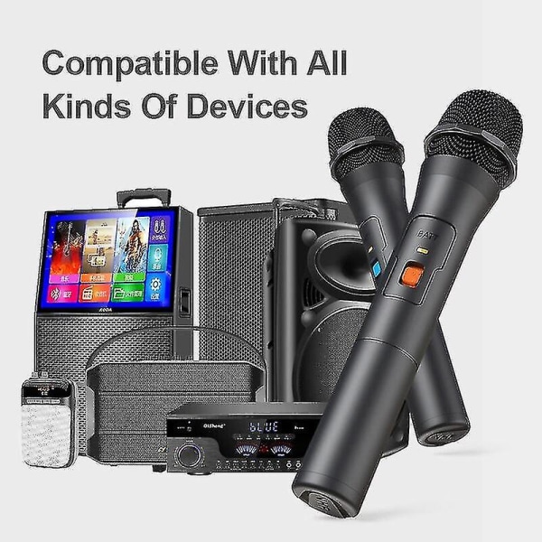 1 par Vhf trådlösa mikrofonsystemsatser USB mottagare Handhållen karaokemikrofon Hemmafest Smart Tv-högtalare Sångmikrofon VHF Single Mic