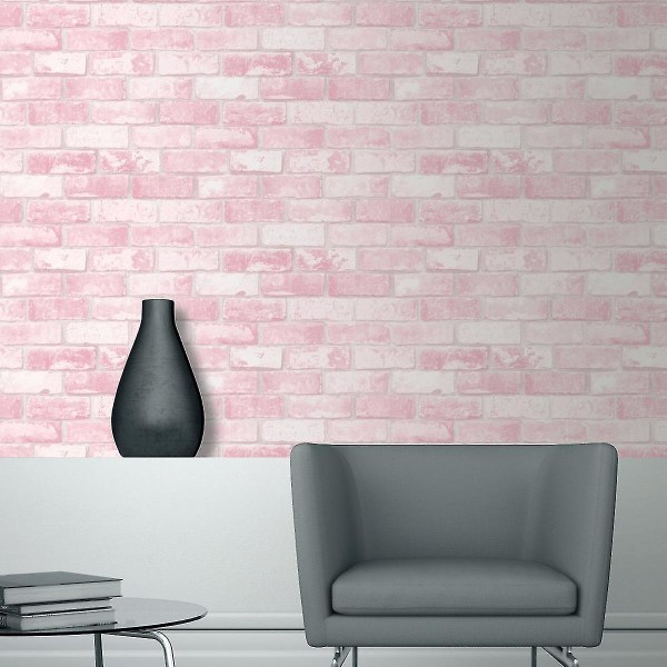 Glitter mursten tapet Pink Debona 9806