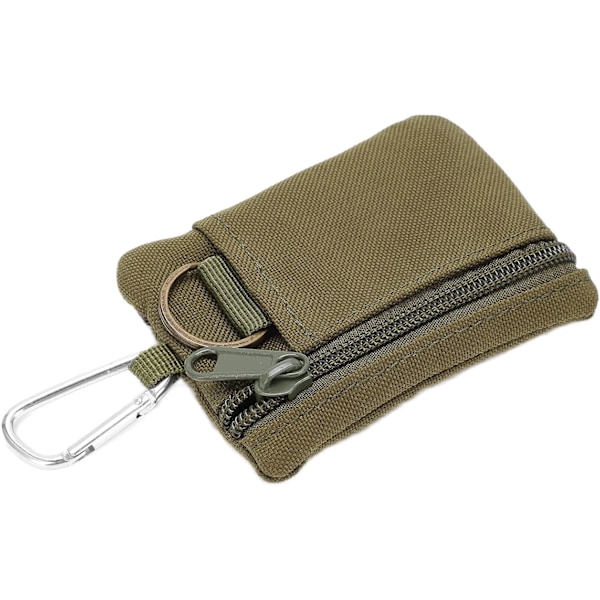 Taktisk Molle-lomme med karabinkrok, utendørs EDC Molle-lommebok, mini bærbar nøkkelkortveske EDC-lommepose myntpung (10,5x8x1,5 cm)