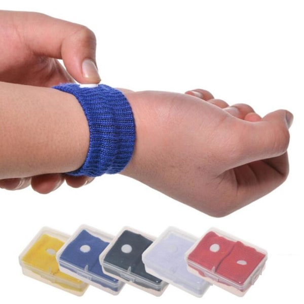 2 stk. håndledsband mod kvalme - håndledsstøtte - sportssikkerhedsarmbånd Blue