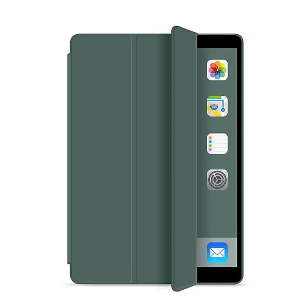 Beskyttelsesetui Læder Smart Case Cover til Apple Ipad 7th 8th 9th 10,2 tommer Dark Green