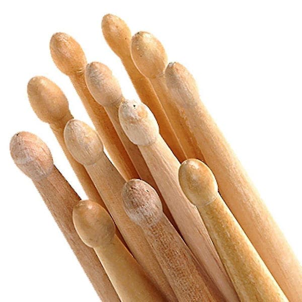 12 Drumsticks (6 Pairs) 5A Maple Drumsticks