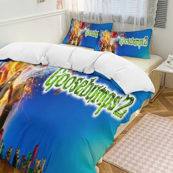 v1112 Goosebumps Slappy Peittosetti Paksuuntuva Pehmeä 3-osainen Vuodevaatesetti Kaikki Vuodenajat Peittopussi 2 Tyynyliinalla Aikuisille Naisille Tytöille Teineille Kotiin Huoneeseen De 135x200cm 53x78in