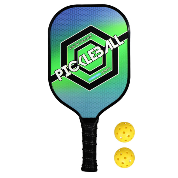 Ultralet Pickleball Padle og Bold Sæt Carbon Fiber Overflade Pickle Ball Ketsjer 1 Padler Med 2 Bolde Color C