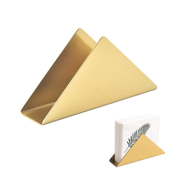 1 st Servetthållare, Vertikal Servetthållare, Metallpapperservetthållare, Hållbar Enkelhet Rostfritt Stål (guld)