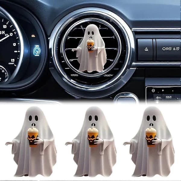 Søt Halloween Spøkelse Akryl Aromaterapi Klips Gjelder For Bil Luftventil Dekorasjonsklips