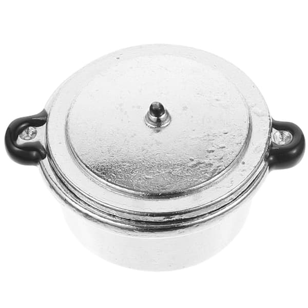 Silver Miniatyr Minispis för Dekor Utbildningslegeringsgryta