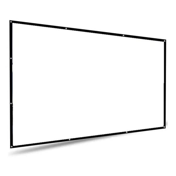 100 inch Projector Screen 16:9 Foldable Wrinkle Resistant Precise Holes HD Projector Screen Compatible