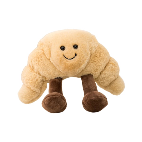 Simuleringsbröd Plyschkudde Mjuk Toastbröd Croissant Baguette Fylld Leksak Ländryggskram Nap Kudde Lång Remsa Plushie Cartoon Mat Kastkudde C