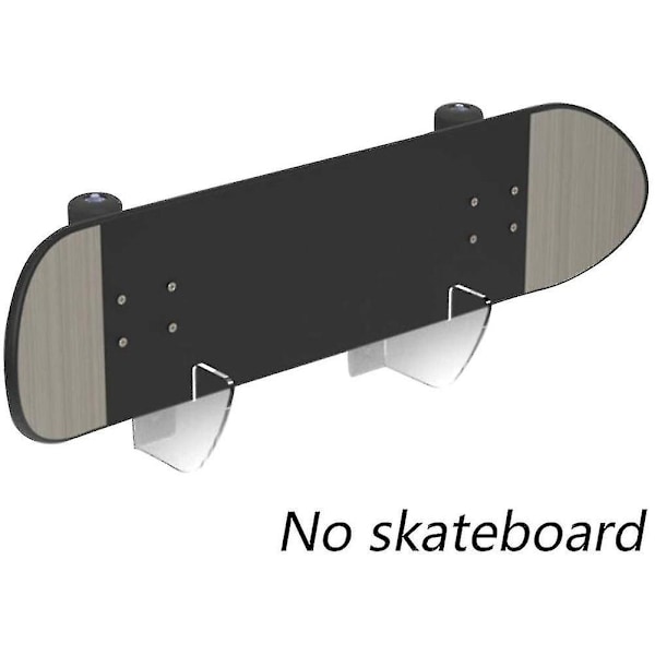 2 stk Skateboard Oppbevaring Display Stativ, Usynlig Klar Akryl Veggmontert Display Skateboard Braketter