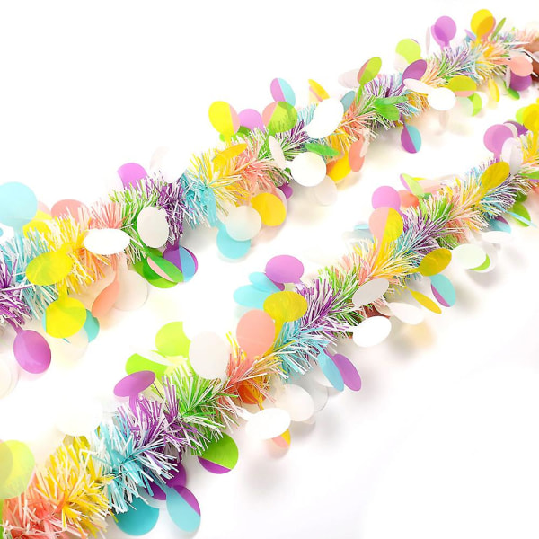 Påske Twist Garland Farverigt hængende ornament til trætrapper dekoration festartikler