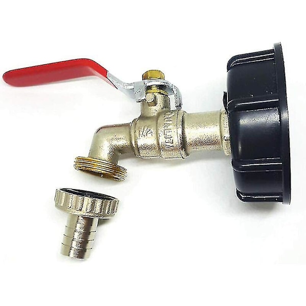 1000l Ibc-adapter Ibc-tankadapter S60x6 Tankadapter Mässingskran 1,27 cm