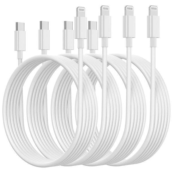 Iphone-lader Usb-c - Kabel / Ledning - 20w - Hurtiglader 4-pakning