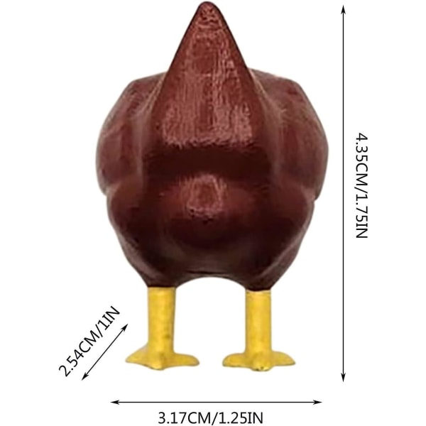 Kyllingrumpemagnet, kyllingrumpe kjøleskapsmagneter, kyllingrumpe nøkkelhengende klistremerker, morsom gave 3Pcs