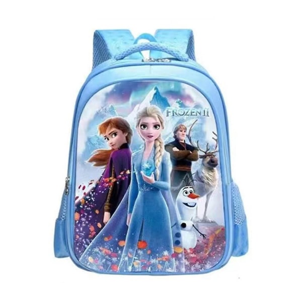 Superhelt/prinsesse tema børnerygsæk studerende skole taske åndbar bogtasker rejse rygsæk til drenge piger Frozen Blue
