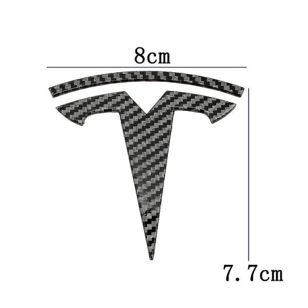 \"t\" Emblem Front Rear Decal Wrap For Tesla All Models (1 Pair)